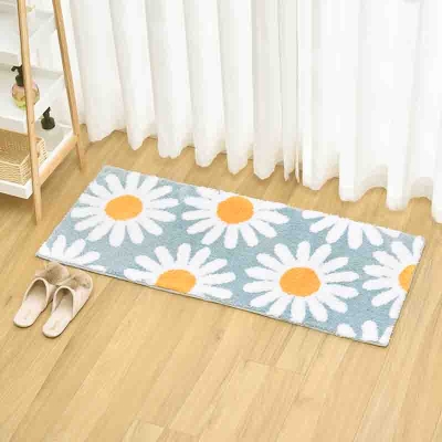 Sky Blue Daisy Runner Mat for Bedroom Mom‘s Day Gift