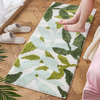 Green Leaves Bedroom Runner Mat Mom‘s Day Gift