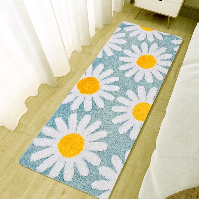 Sky Blue Daisy Runner Mat for Bedroom Mom‘s Day Gift