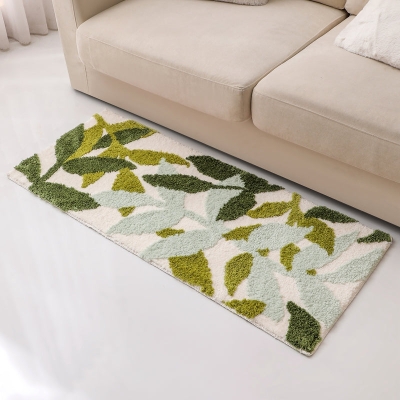 Green Leaves Bedroom Runner Mat Mom‘s Day Gift