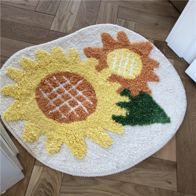 Sun and Sunflower Bath Mat