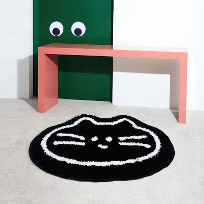 Black Cat Bath Mat