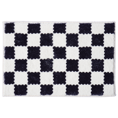 Red Black Blue Check Bath Mat