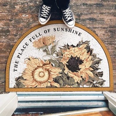 Brown Sunflower Entrance Door Mat Mom‘s Day Gift