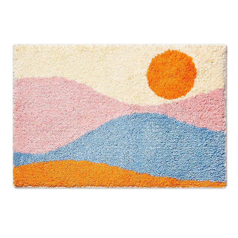 Pink Mountain Bath Mat