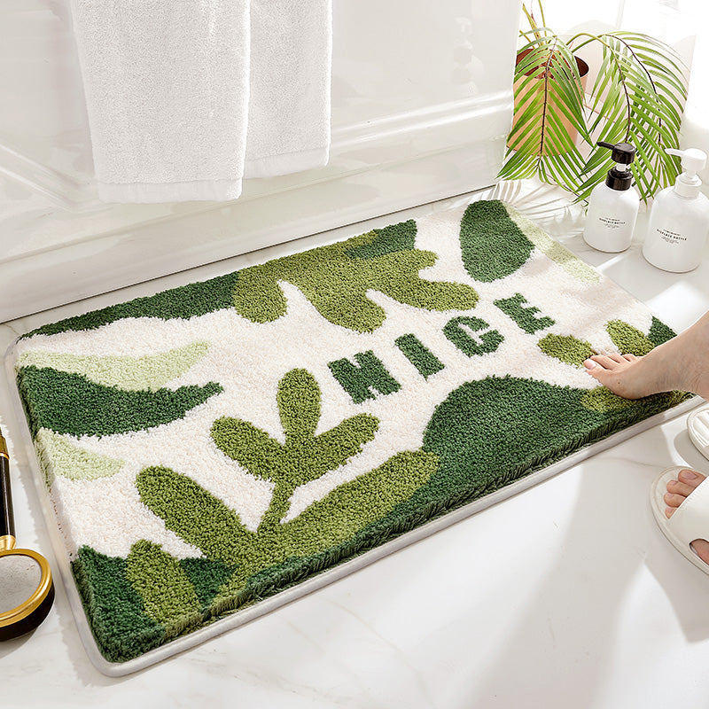Green Leaves Bath Mat, NICE Mat