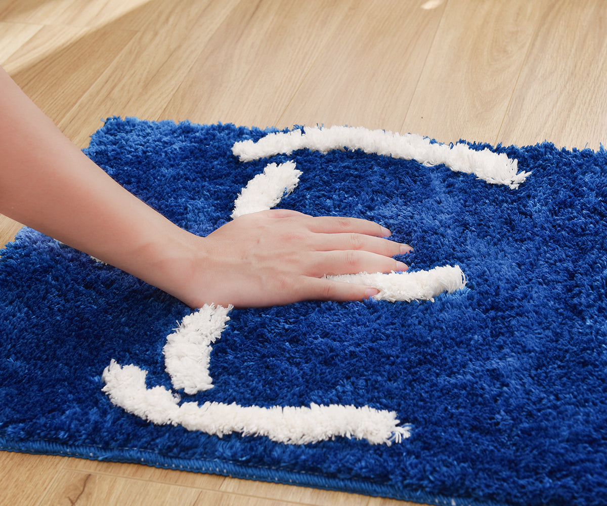 Cute Blue Butt Bath Mat, Get Naked Bathroom Rug, 15.7″x23.6″or 40x60cm On Sale