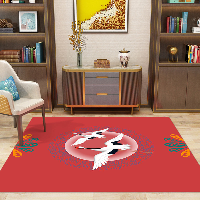 Multi-Color Patterned Rug Polypropylene Asia Indoor Rug Non-Slip Backing Stain-Resistant Area Carpet for Living Room