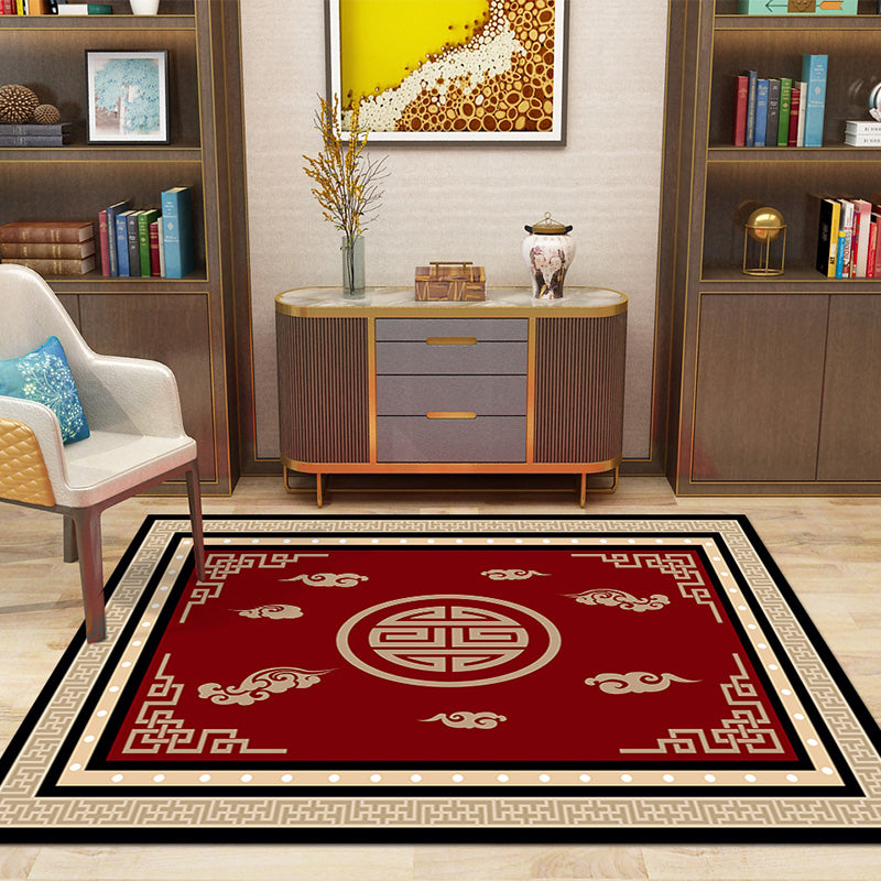 Multi-Color Patterned Rug Polypropylene Asia Indoor Rug Non-Slip Backing Stain-Resistant Area Carpet for Living Room
