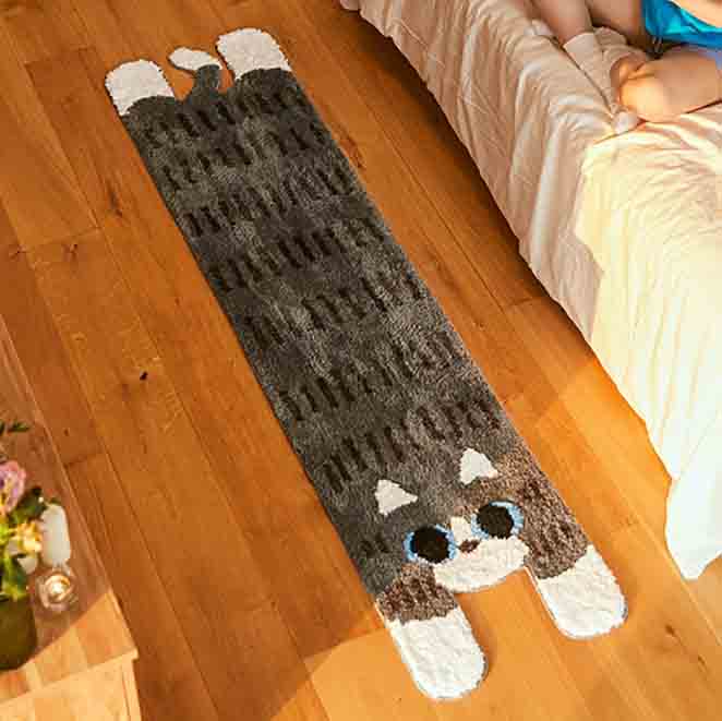 Cute Cat Long Runner Mat for Bedroom 18