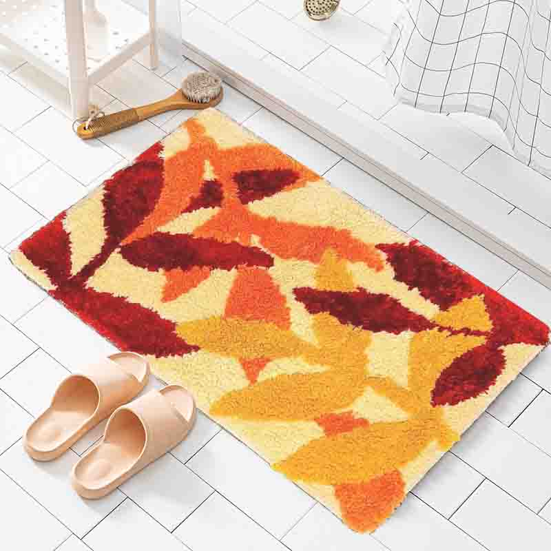 Red Leaves Bath Mat