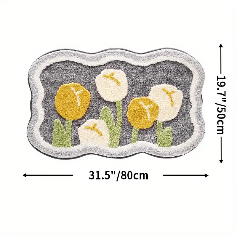 Beam Flower Bath Mat Home Decor
