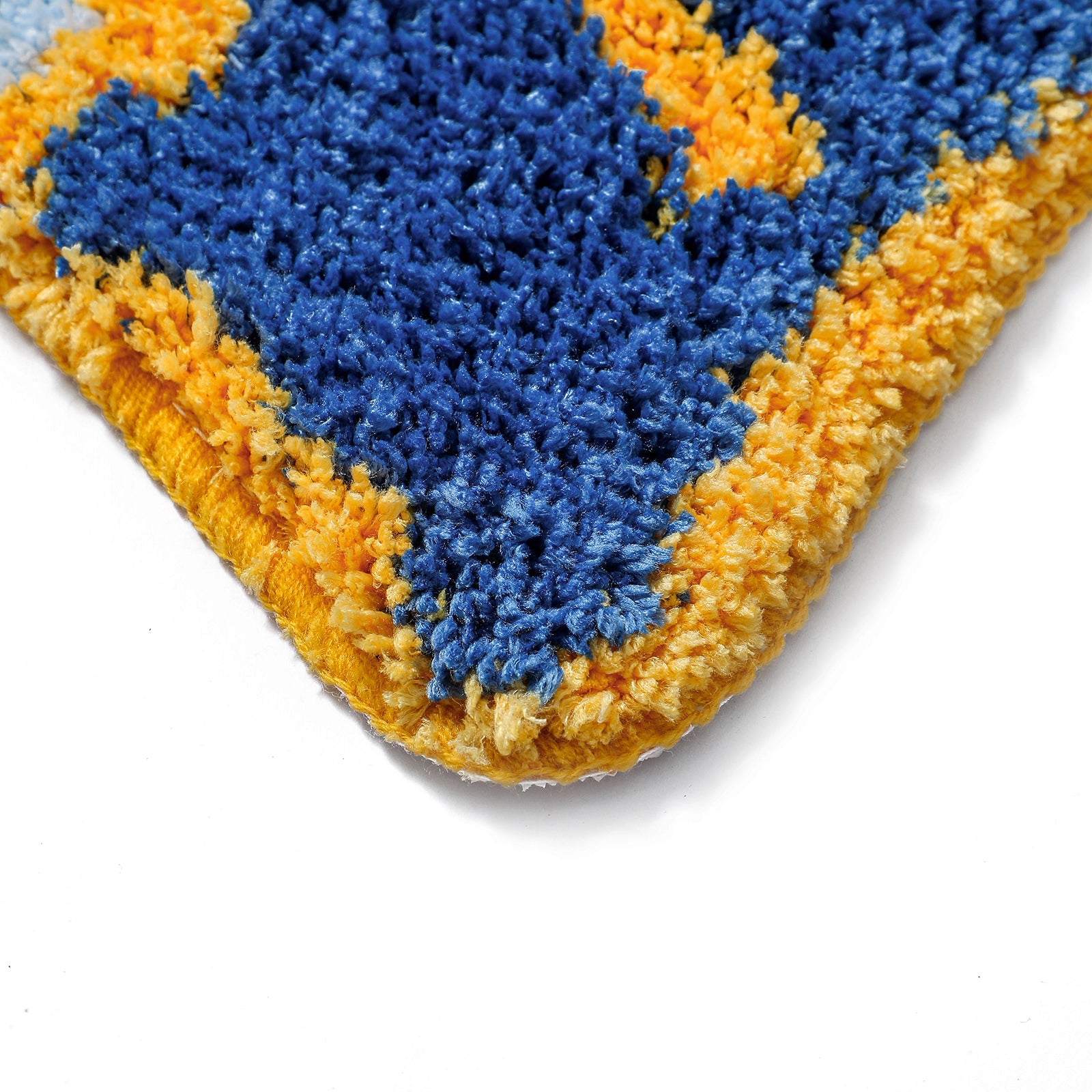 Cute Blue Koi Fish Bath Mat, Japanese Carp Bathroom Rug