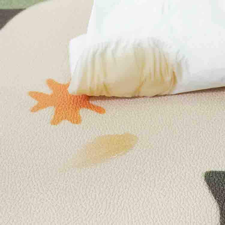Grey Gradient PVC Leather Kitchen Mat