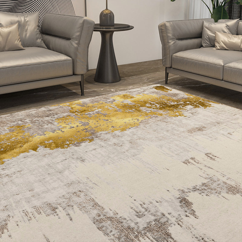 Industrial Rust Print Rug Multi-Color Synthetics Carpet Anti-Slip Machine Washable Stain Resistant Rug for Home