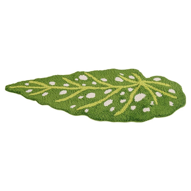 Tropical Green Leaf Mat, Kitchen Bedroom Are Rug, Long Runner Mat
