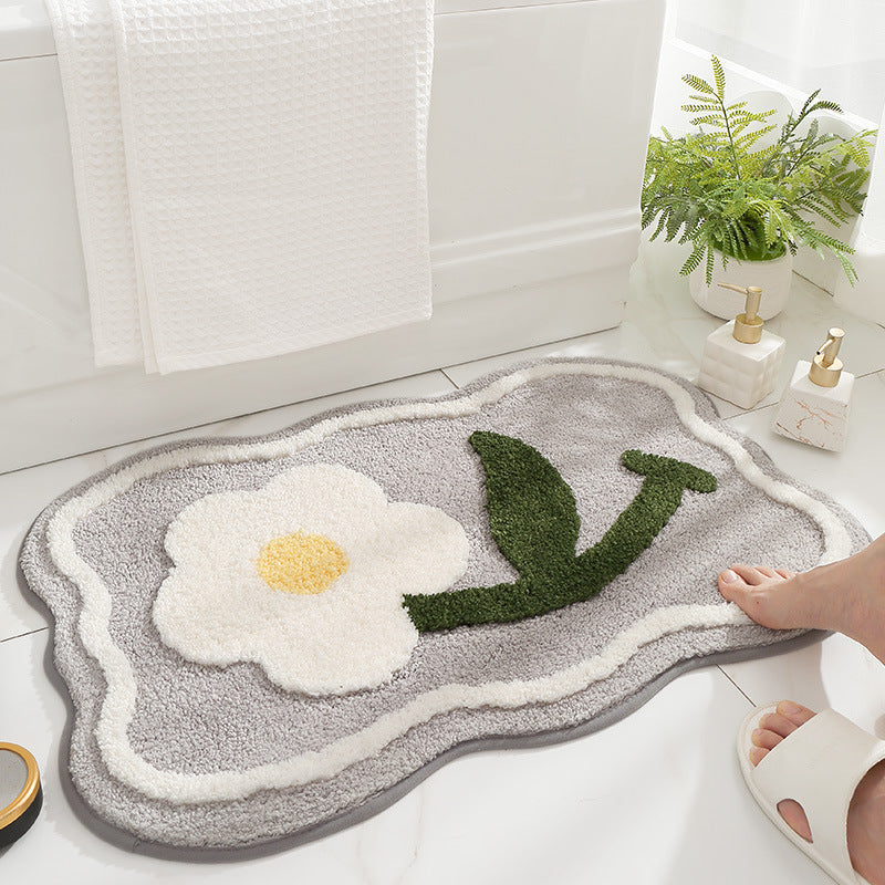 Back To Nature Flower Bath Mat Home Decor