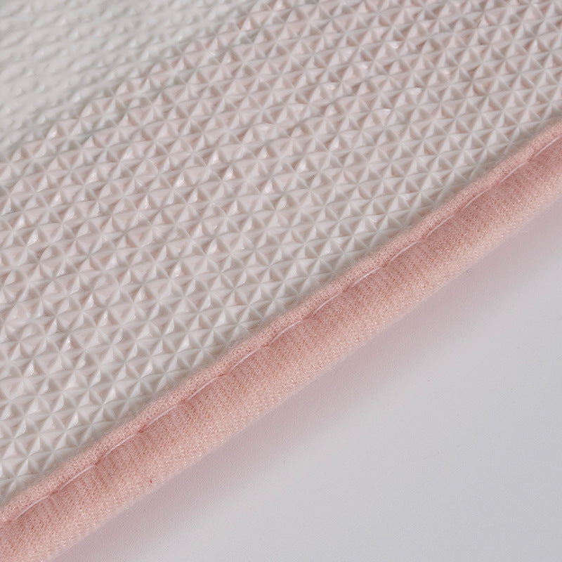 Pink Rose Flower Bath Mat, Lovely Floral Garden Bathroom Rug, Soft Flush Non-Slip Water Absorbent Mat for Bath Tub Shower Room