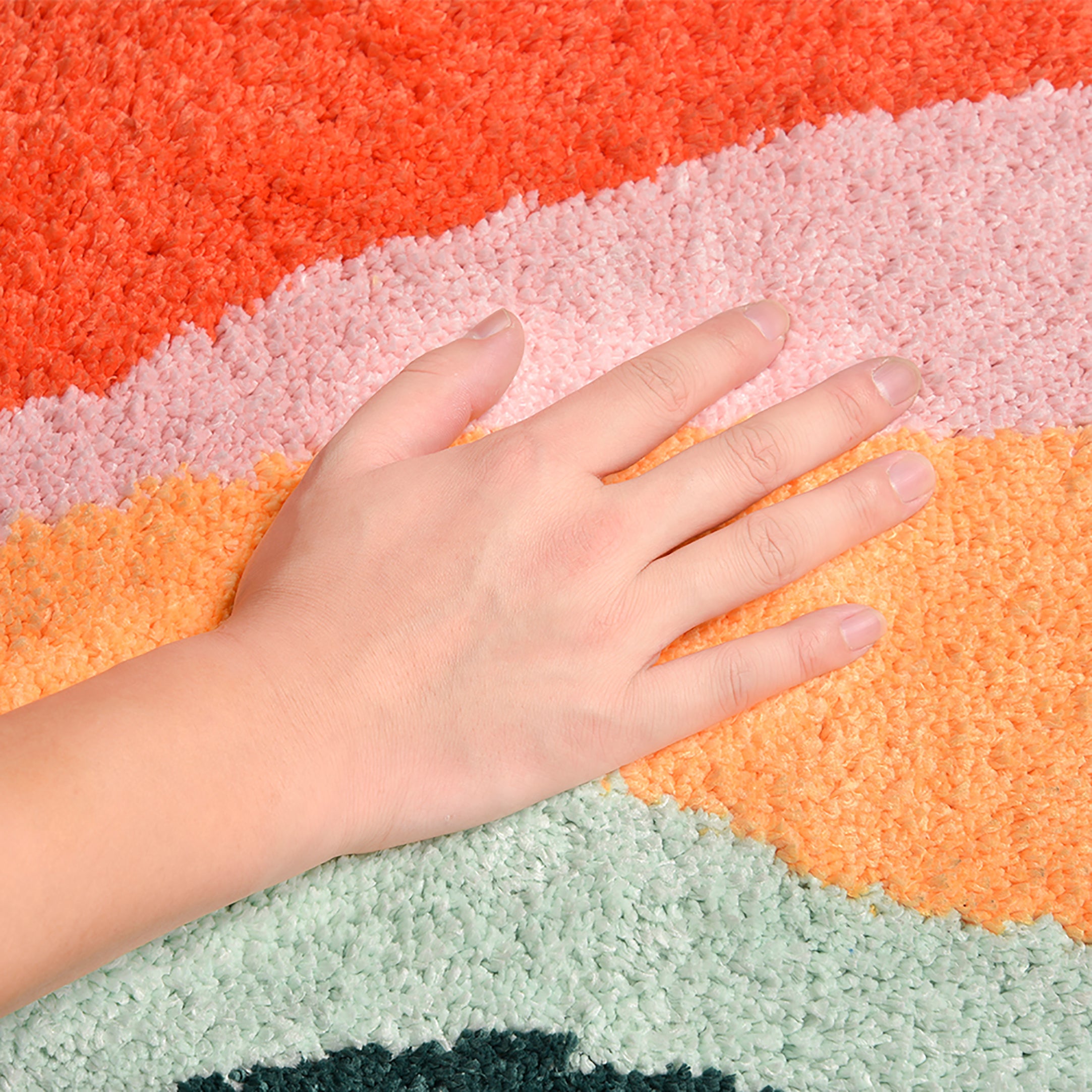 Five colored mountain bath mat