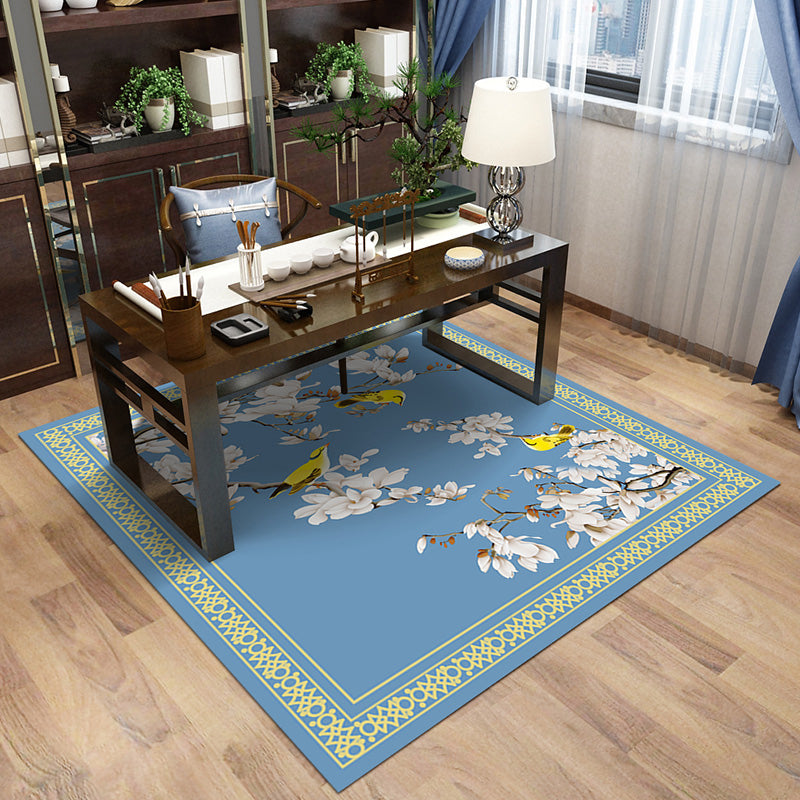 Multi-Color Patterned Rug Polypropylene Asia Indoor Rug Non-Slip Backing Stain-Resistant Area Carpet for Living Room
