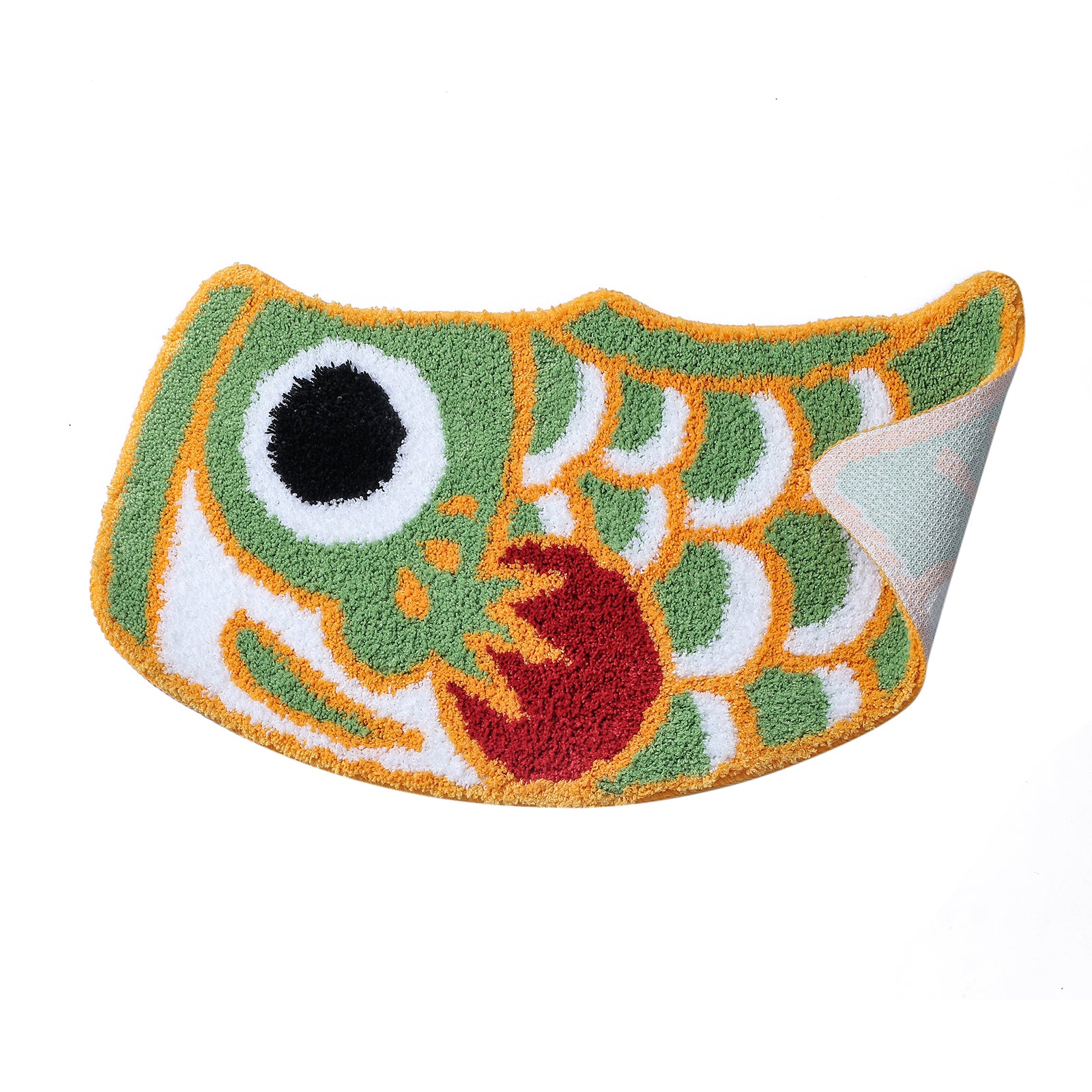 Cute Green Koi Fish Bath Mat