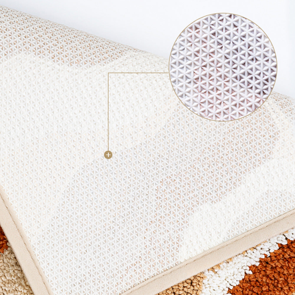 Jupiter Pattern Bath Mat, Orange Mat for Bathroom