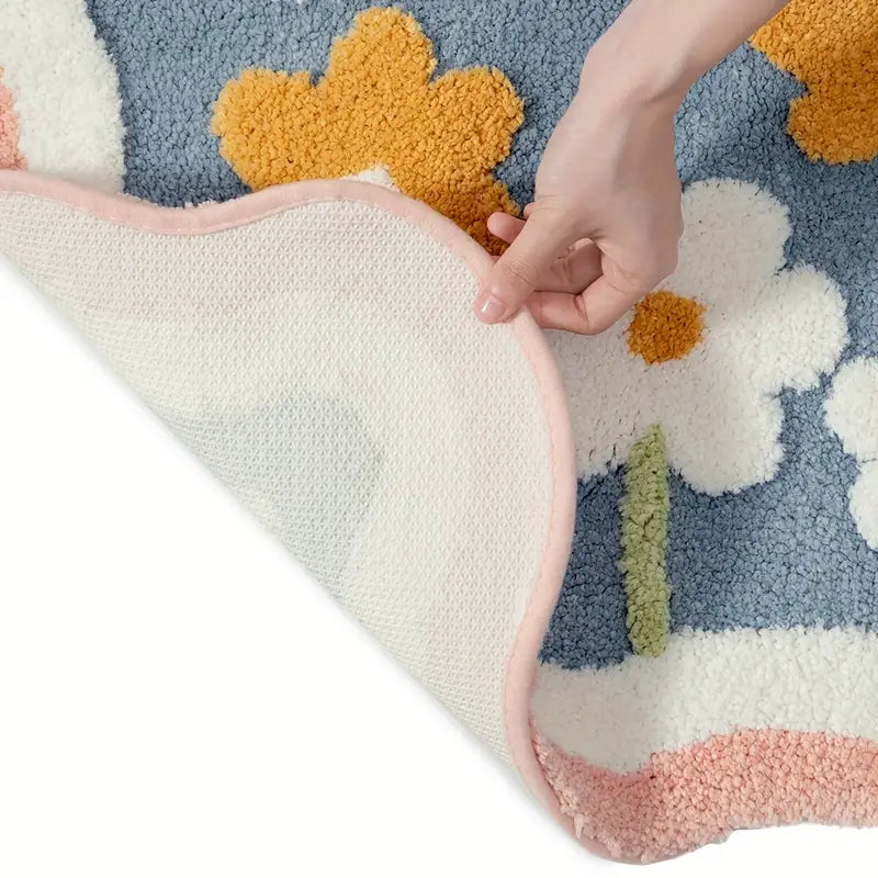 Back To Nature Flower Bath Mat Home Decor