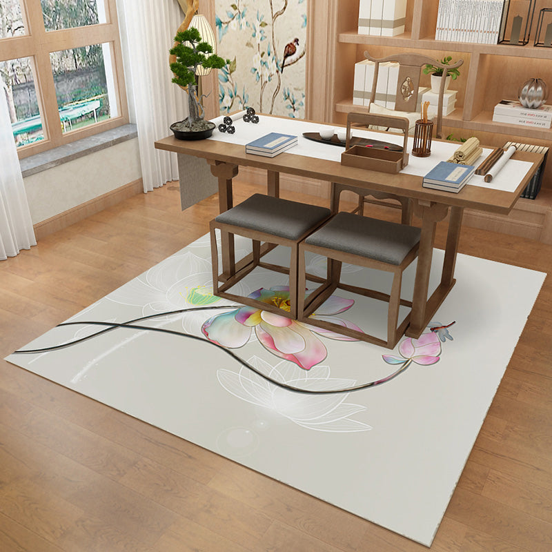 Multi-Color Patterned Rug Polypropylene Asia Indoor Rug Non-Slip Backing Stain-Resistant Area Carpet for Living Room
