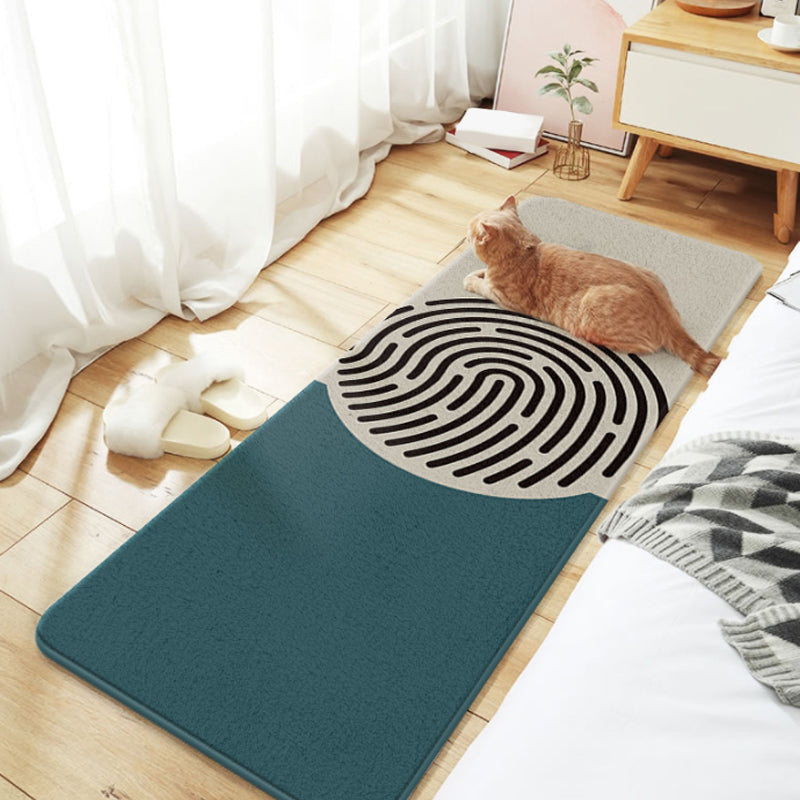 Unique Colorblock Striped Pattern Rug Multicolor Modern Carpet Polyester Washable Anti-Slip Area Rug for Sleeping Room