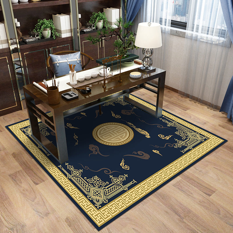 Multi-Color Patterned Rug Polypropylene Asia Indoor Rug Non-Slip Backing Stain-Resistant Area Carpet for Living Room