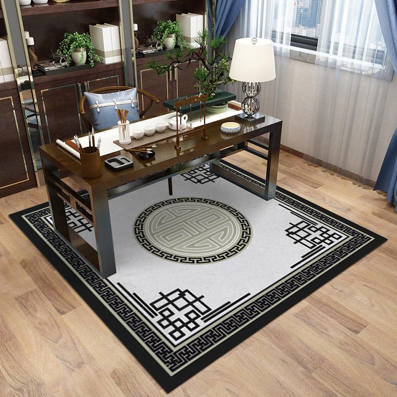 Multi-Color Patterned Rug Polypropylene Asia Indoor Rug Non-Slip Backing Stain-Resistant Area Carpet for Living Room