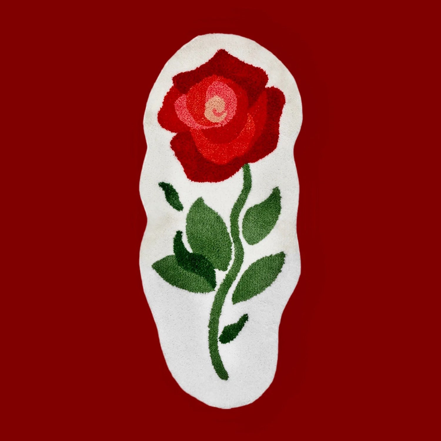 Red Rose Bedroom Runner Mat Mom‘s Day Gift
