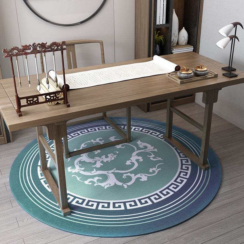 Simplicity Patterned Rug Multi Colored Chinese Carpet Polypropylene Non-Slip Machine Wash Pet-Friendly Rug for Study Room