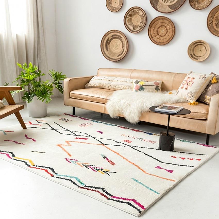 Geo Abstract Printed Fleece Mat Rug Carpet