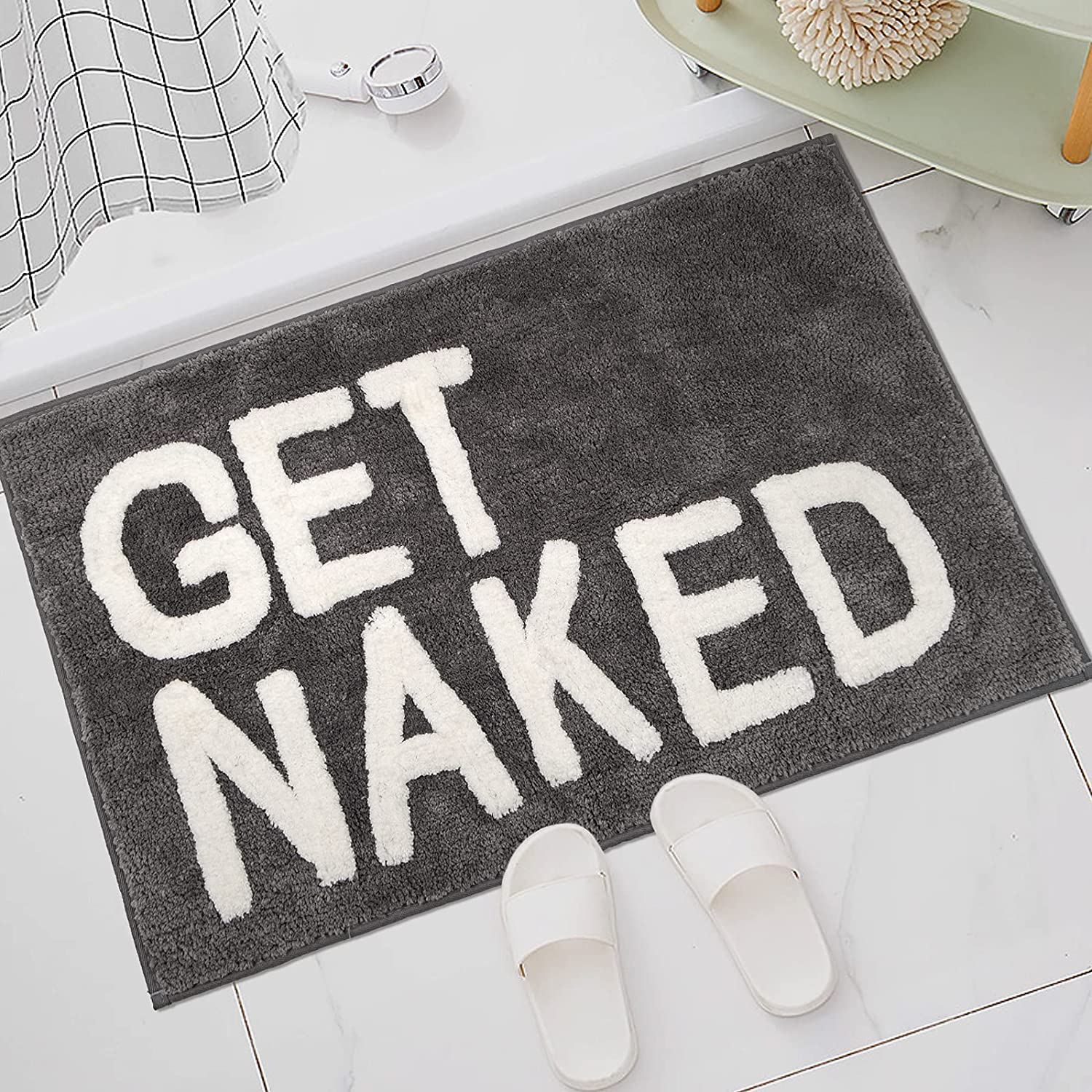 Red/Grey Get Naked Bath Mat