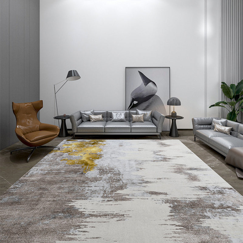 Industrial Rust Print Rug Multi-Color Synthetics Carpet Anti-Slip Machine Washable Stain Resistant Rug for Home