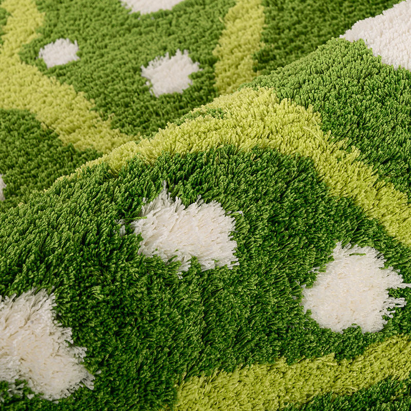 Tropical Green Leaf Mat, Kitchen Bedroom Are Rug, Long Runner Mat