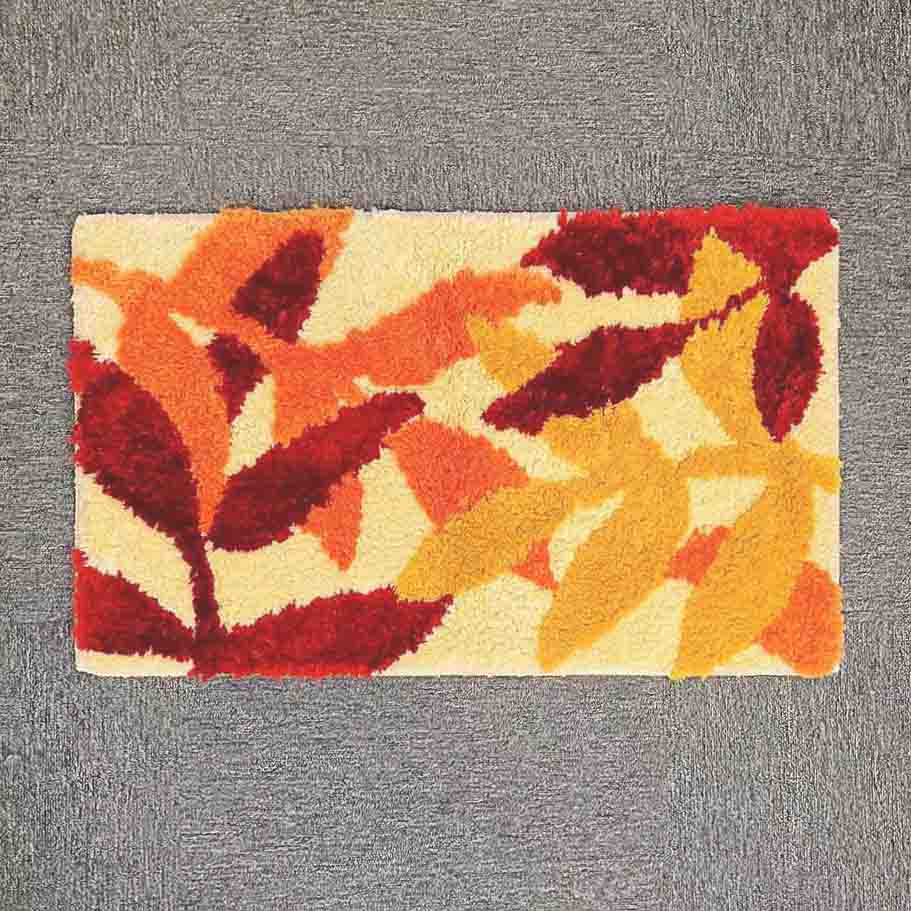 Red Leaves Bath Mat