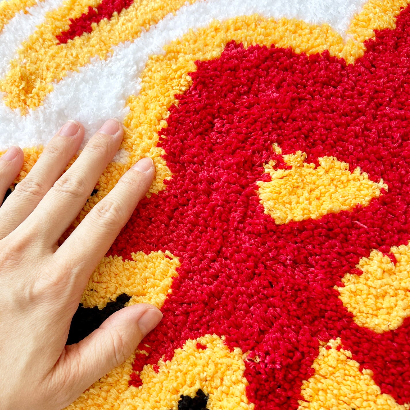 Cute Red Koi Fish Long Runner Mat, Extra Big Bedroom Mat, 64x120cm / 25x47 Inches