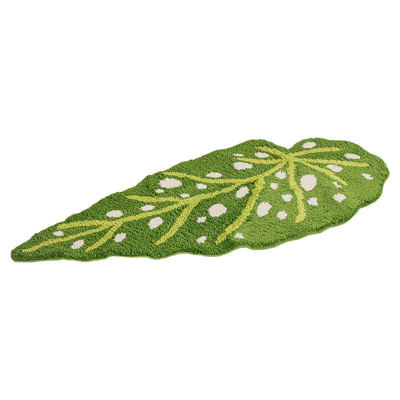 Tropical Green Leaf Mat, Kitchen Bedroom Are Rug, Long Runner Mat