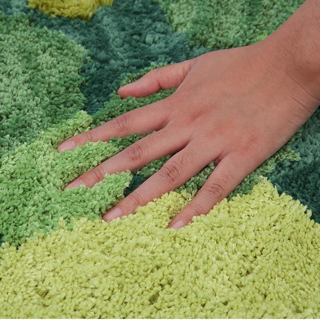 3D Pastoral Moss Leaves Area Rug Carpet