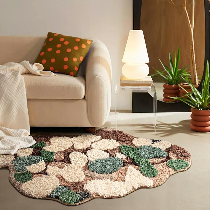 3D Magic Flower Garden Leaves Bath Mat, 60cmX90cm Mom‘s Day Gift