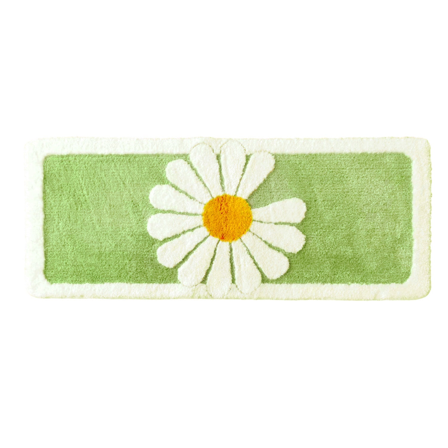 Blue/Green/ Grey Daisy Runner Mat for Bedroom Bathroom, 50x120cm / 20