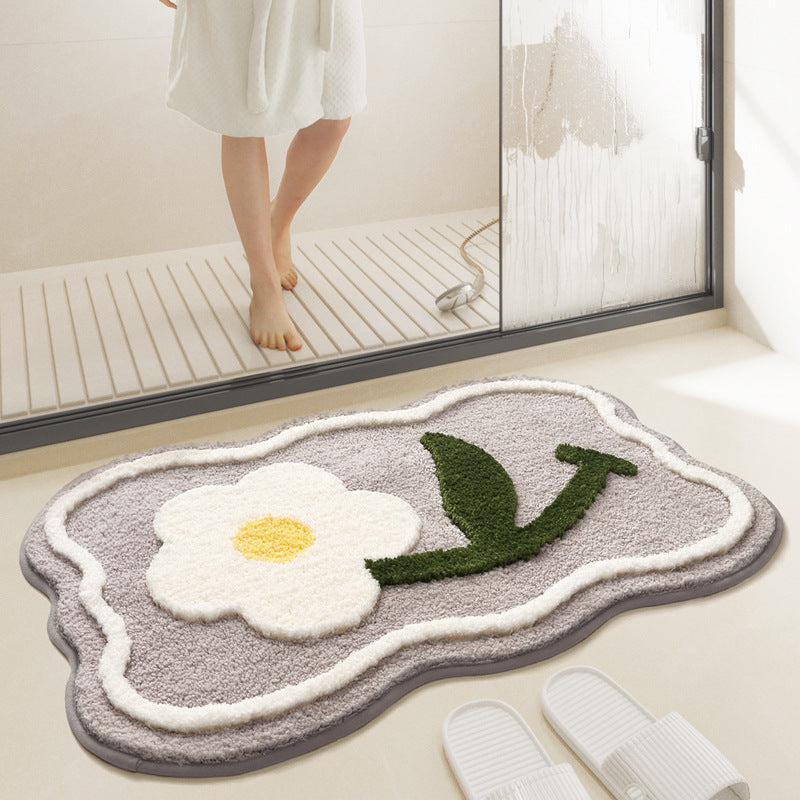 Back To Nature Flower Bath Mat Home Decor