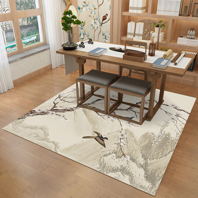 Multi-Color Patterned Rug Polypropylene Asia Indoor Rug Non-Slip Backing Stain-Resistant Area Carpet for Living Room