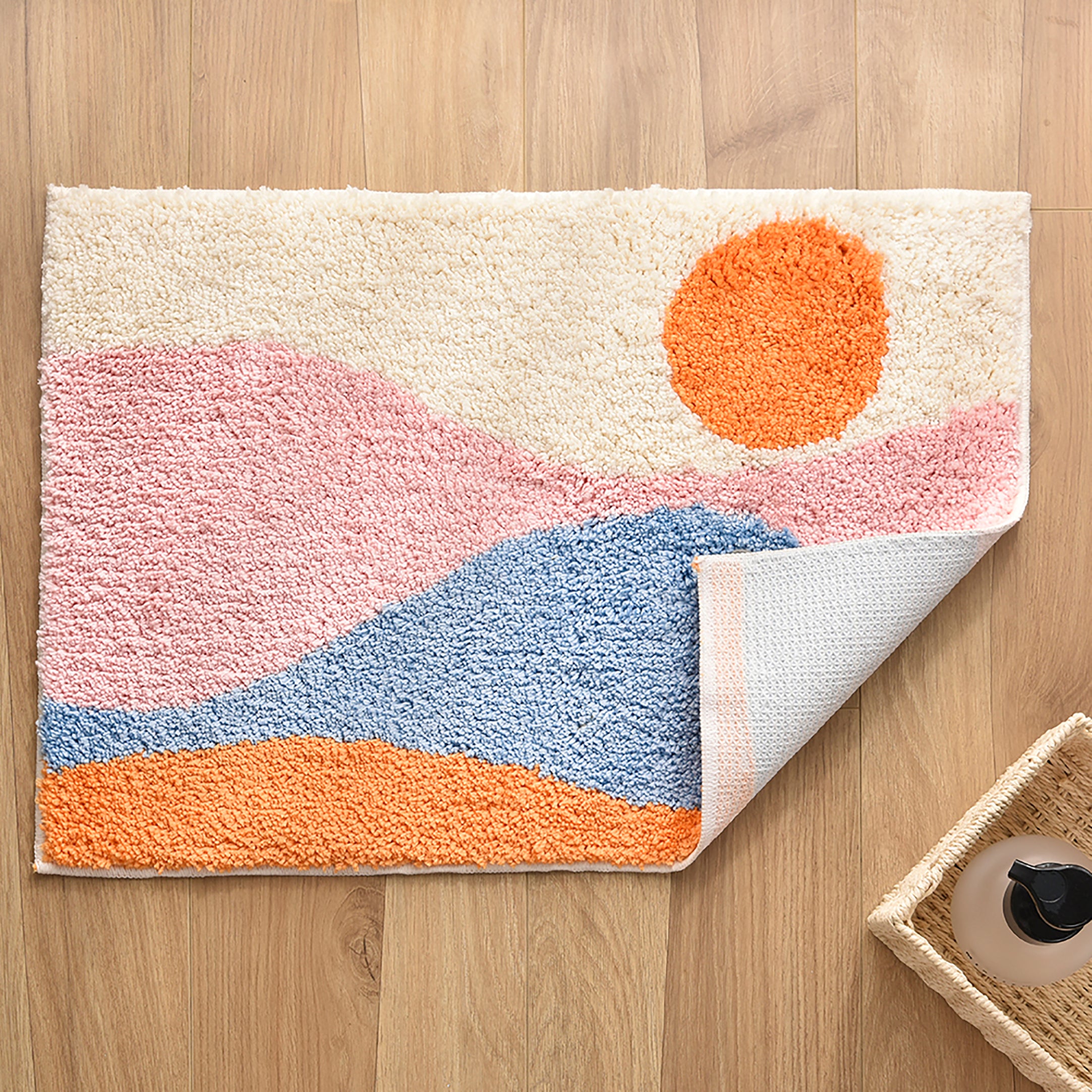 Pink Mountain Bath Mat