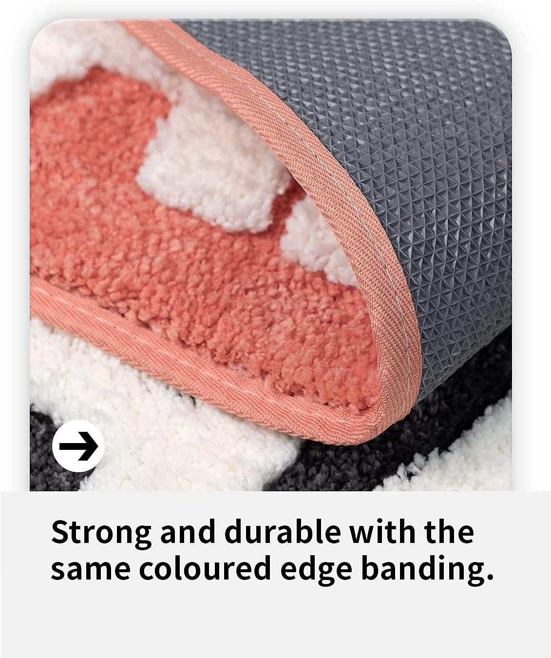 Red/Grey Get Naked Bath Mat