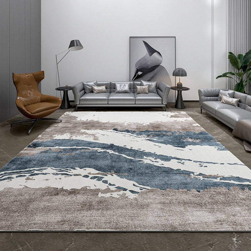 Industrial Rust Print Rug Multi-Color Synthetics Carpet Anti-Slip Machine Washable Stain Resistant Rug for Home