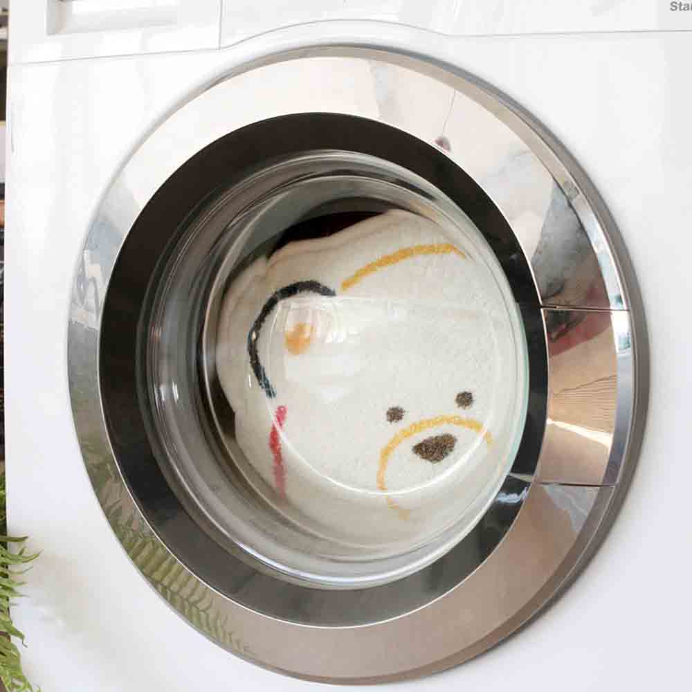 Cute White Cat Bath Mat, Animal Bathroom Rug