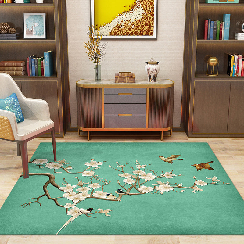 Multi-Color Patterned Rug Polypropylene Asia Indoor Rug Non-Slip Backing Stain-Resistant Area Carpet for Living Room